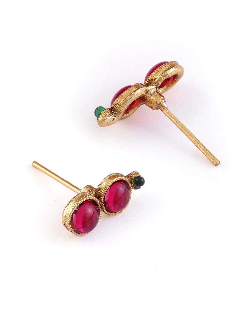 red and green stone jewellery set - 21713813 - Standard Image - 3