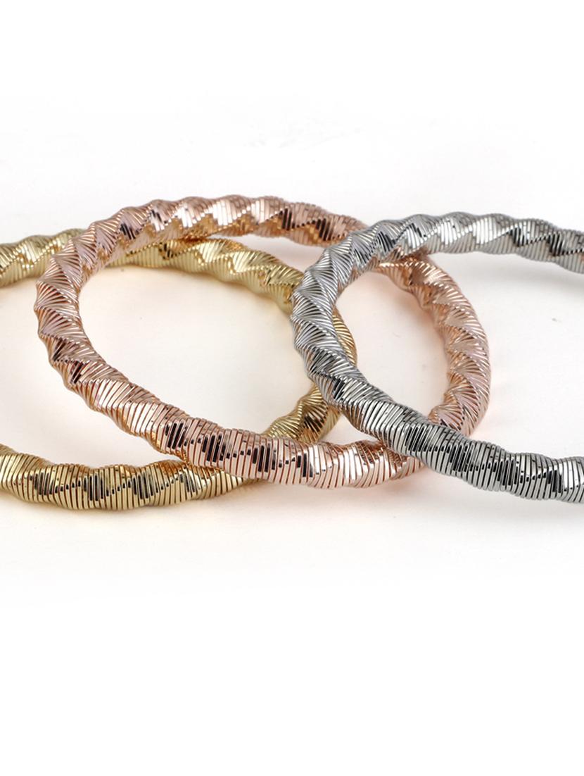 women pack of 3 gold plated bangle - 21713818 - Standard Image - 5