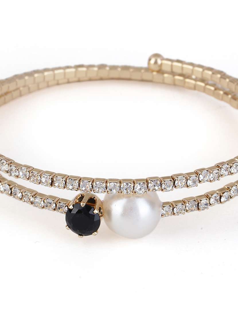 women embellished stone studded bracelet - 21713819 - Standard Image - 3