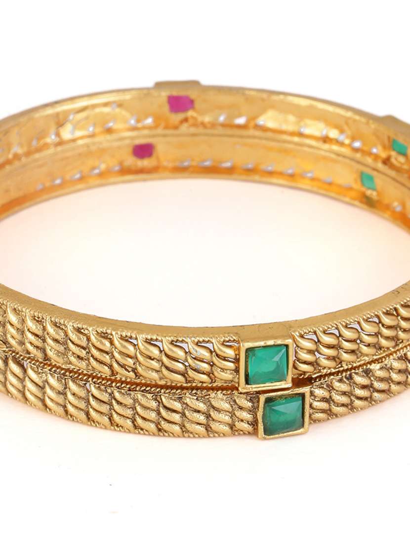 women alloy gold-plated bangle set  (pack of 2) - 21713820 -  Standard Image - 3