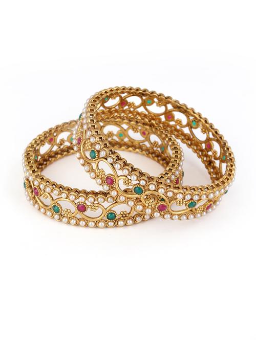 women alloy gold-plated bangle set  (pack of 2) - 21713826 -  Standard Image - 0