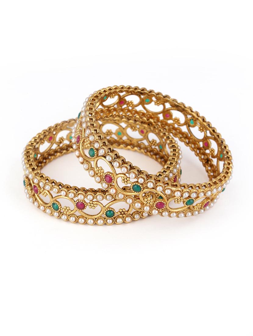 women alloy gold-plated bangle set  (pack of 2) - 21713826 -  Zoom Image - 0