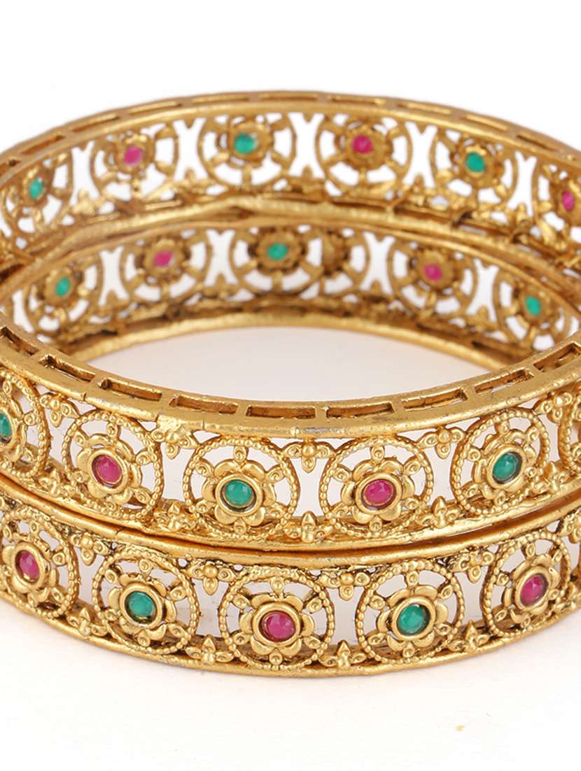 women alloy gold-plated bangle set  (pack of 2) - 21713827 -  Standard Image - 3