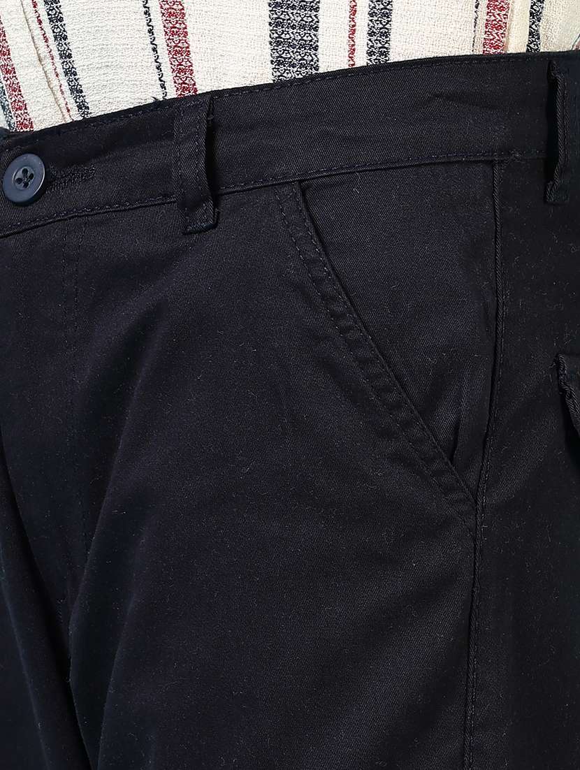 boys navy blue solid cargo - 21715167 -  Standard Image - 5
