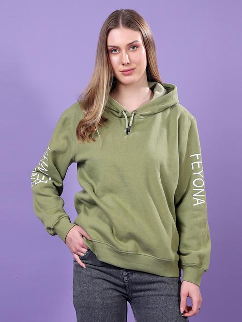 women printed hooded sweatshirt - 21715236 - Standard Image - 0