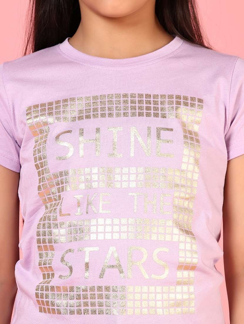 girls printed round neck short sleeves tee - 21715393 -  Standard Image - 5