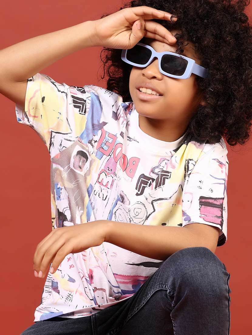boys printed short sleeve regular fit t-shirt
