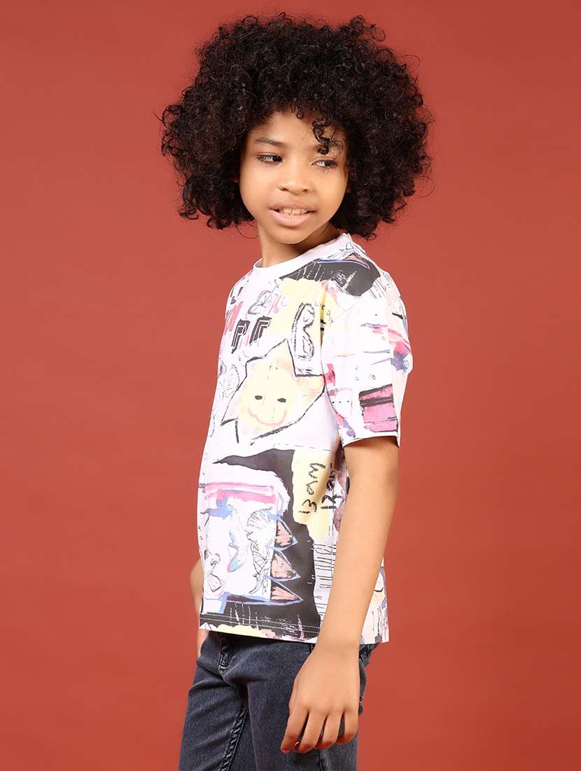 boys printed short sleeve regular fit t-shirt - 21715433 -  Standard Image - 3
