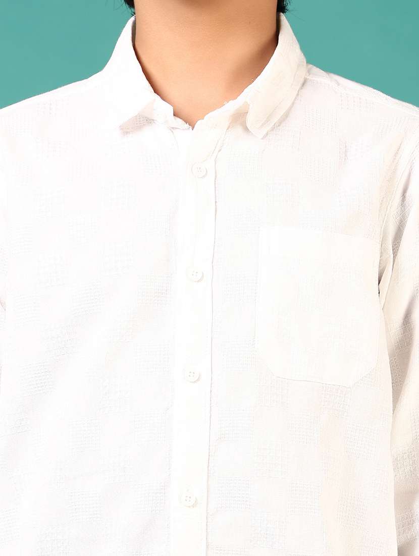 boys solid collared long sleeve shirt - 21715488 -  Standard Image - 5
