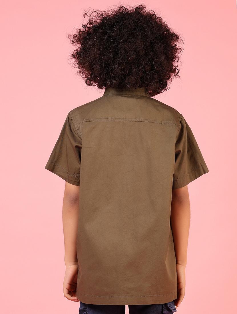boys solid short sleeve casual shirt - 21715492 - Standard Image - 3