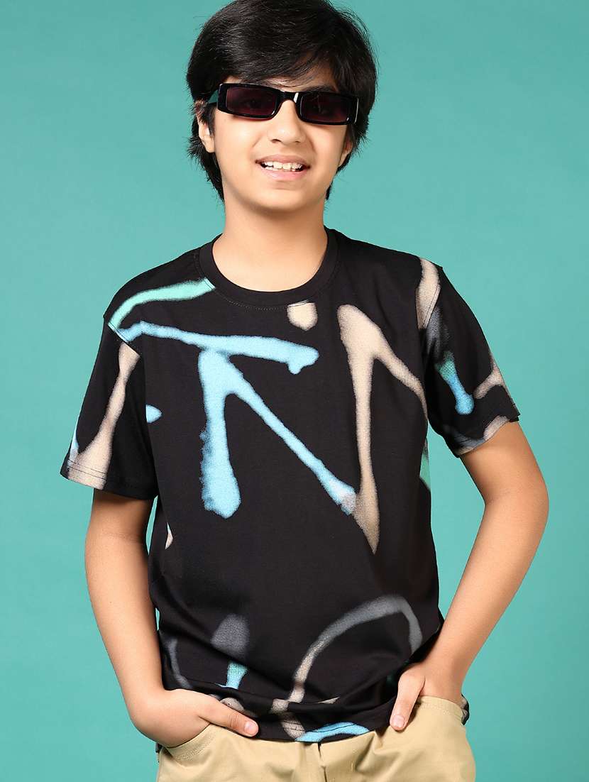 boys printed short sleeve regular fit t-shirt