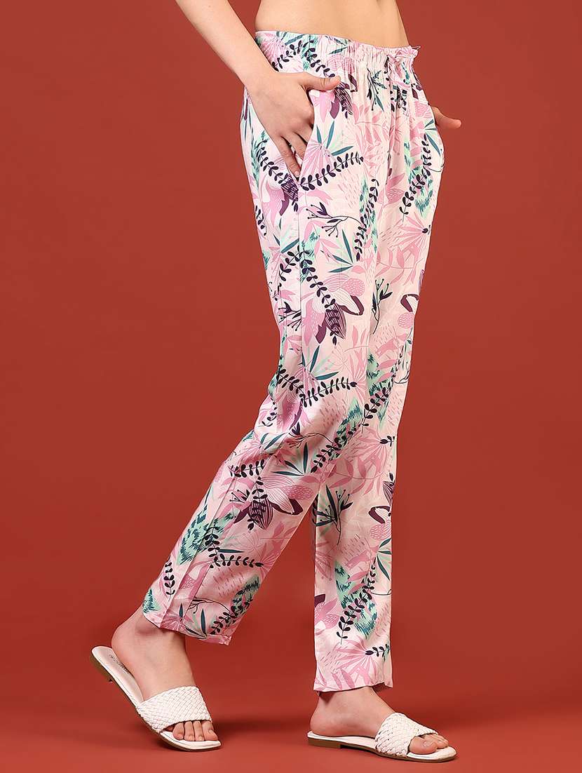 women printed low rise loungewear pajamas - 21715512 -  Standard Image - 3