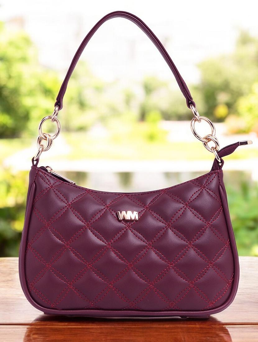 women solid quilted handbag - 21715698 - Zoom Image - 0