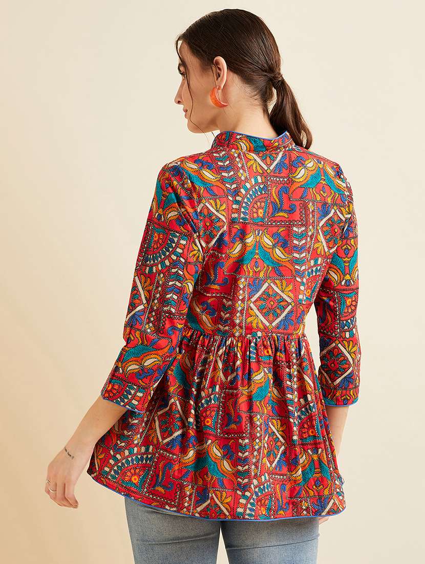 women printed a-line kurti - 21715868 -  Standard Image - 3