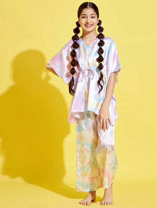 women printed nightwear pyjama set - 21715915 - Standard Image - 0
