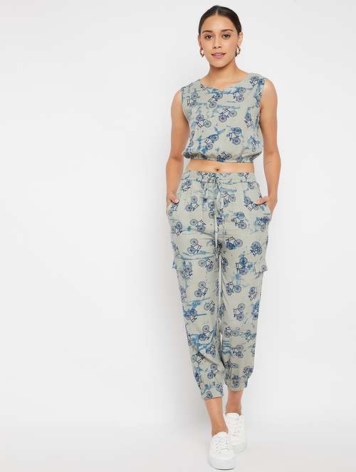 women printed top and trouser co-ord set - 21716031 -  Standard Image - 0
