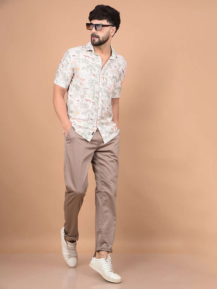 men short sleeves printed casual shirt - 21716234 -  Standard Image - 5