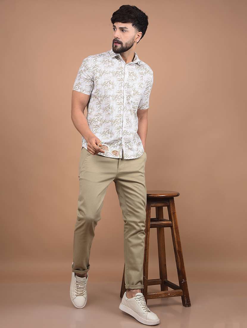 men short sleeves printed casual shirt - 21716235 -  Standard Image - 3