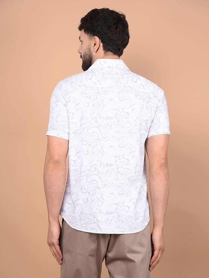 men short sleeves printed casual shirt - 21716236 -  Standard Image - 3