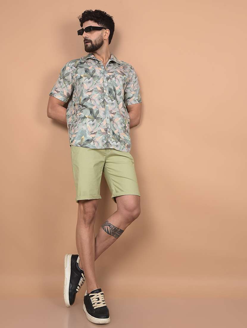 men short sleeves printed casual shirt - 21716258 -  Standard Image - 5