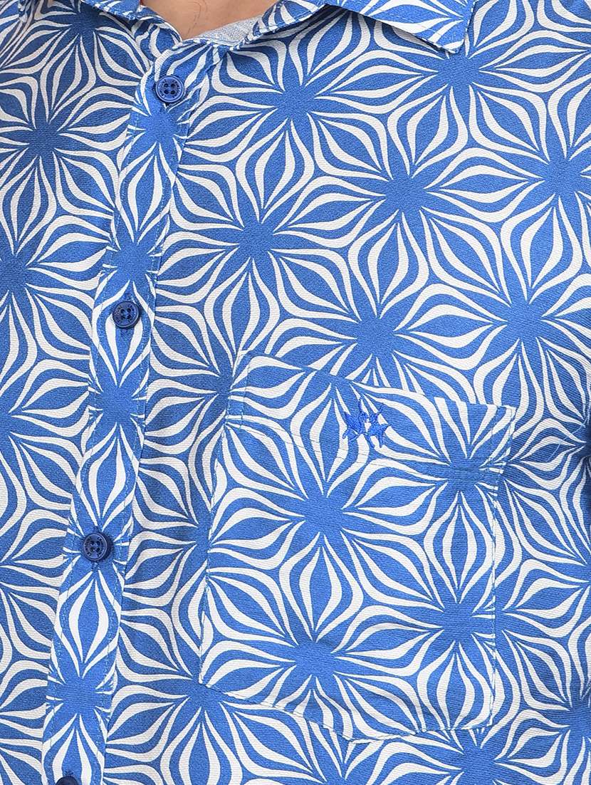 men short sleeves printed casual shirt - 21716261 -  Standard Image - 5