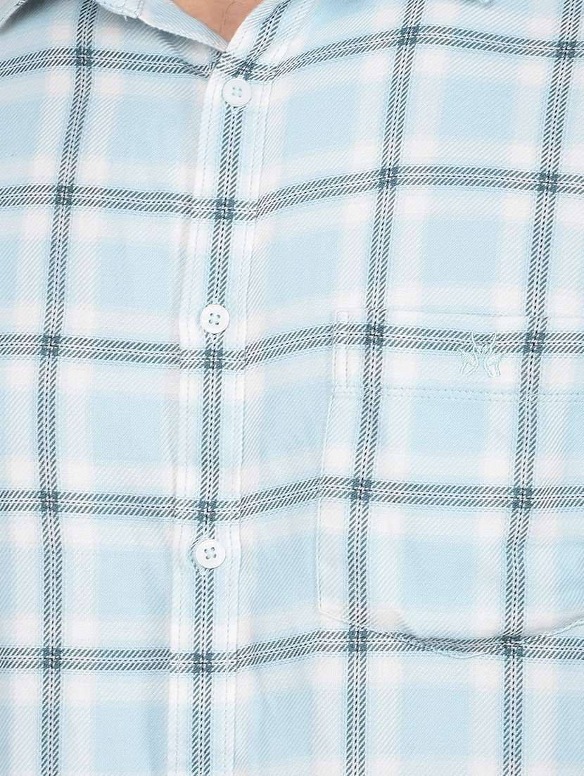 men long sleeves checkered casual shirt - 21716277 -  Standard Image - 5