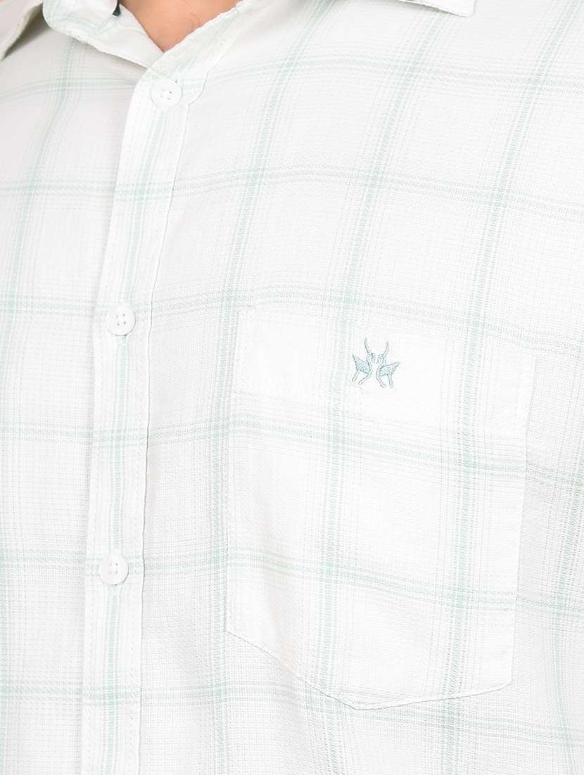 men long sleeves checkered casual shirt - 21716282 -  Standard Image - 5