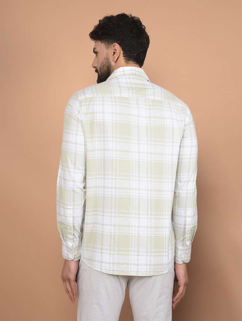 Men Long Sleeves Checkered Casual Shirt - 21716292 -  Standard Image - 3