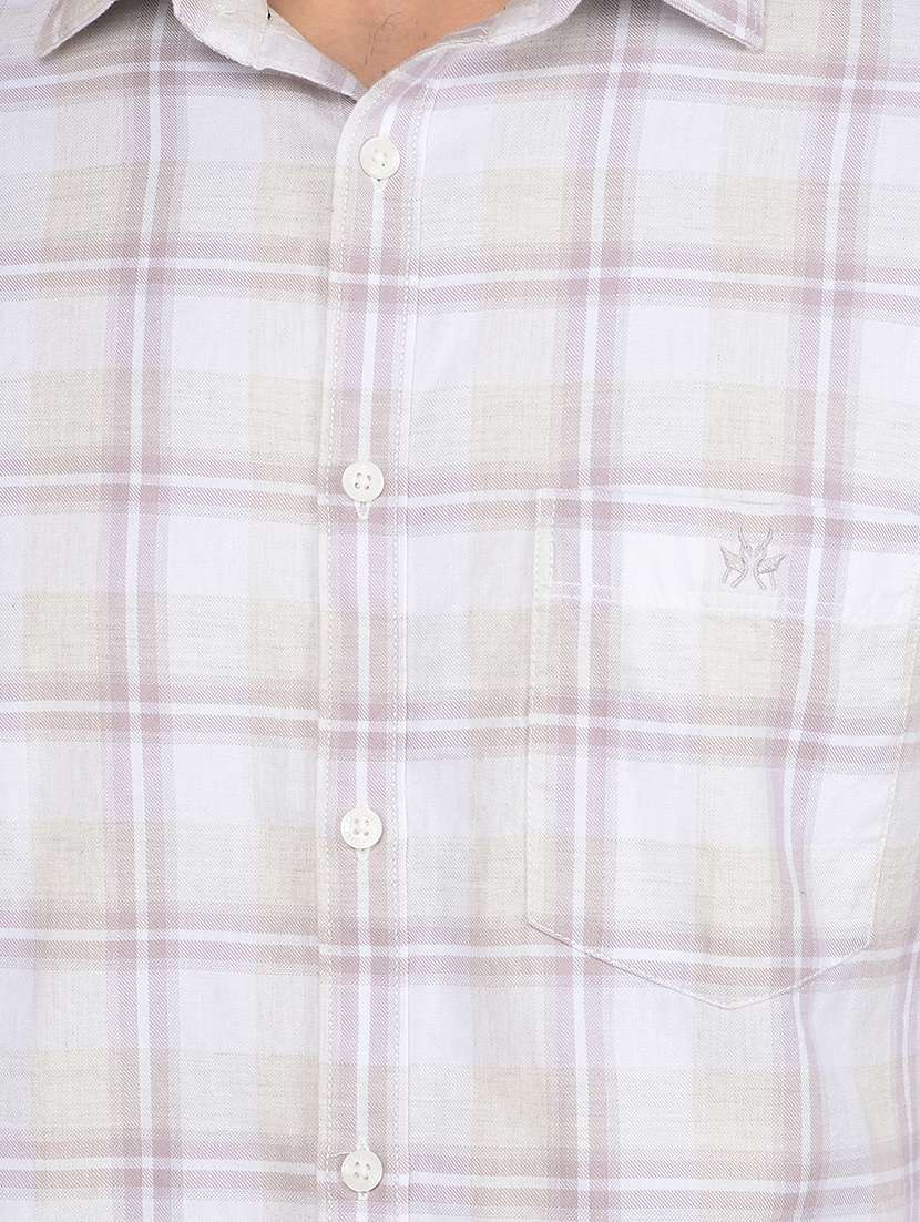 men long sleeves checkered casual shirt - 21716294 -  Standard Image - 5