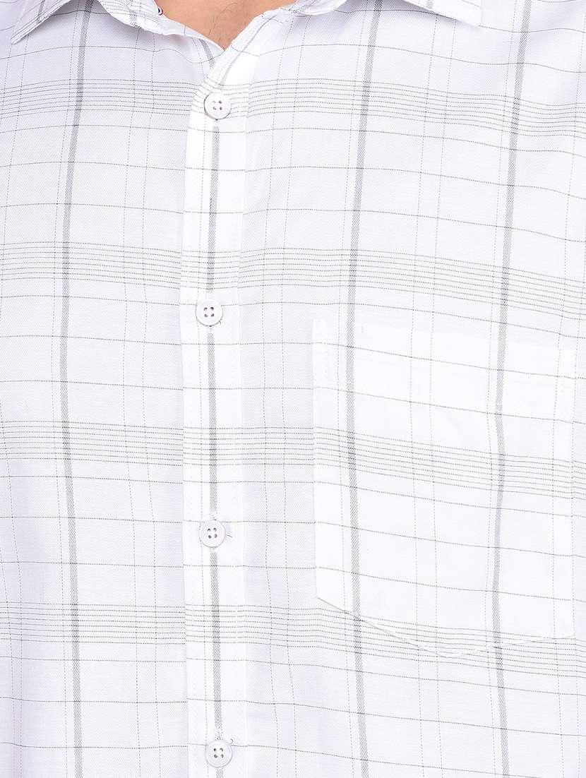men long sleeves checkered casual shirt - 21716296 -  Standard Image - 5