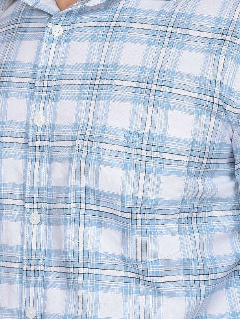 men long sleeves checkered casual shirt - 21716307 -  Standard Image - 5