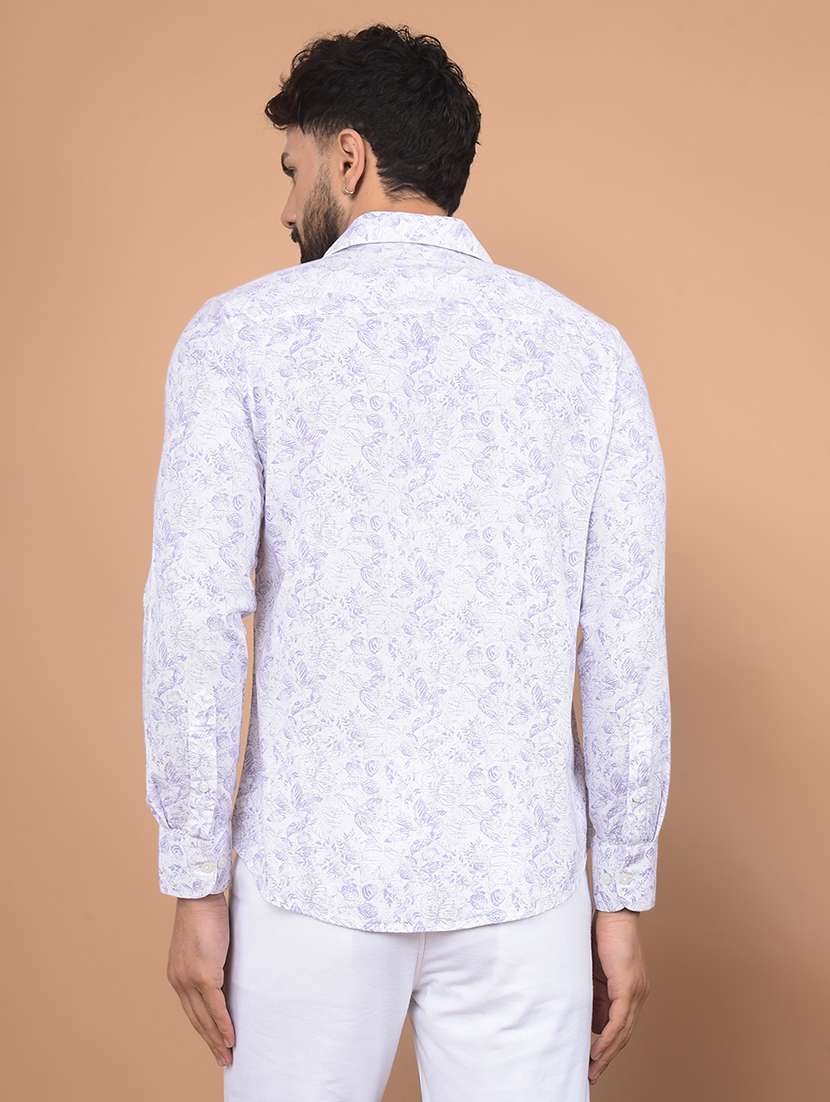 men long sleeves printed casual shirt - 21716326 -  Standard Image - 3