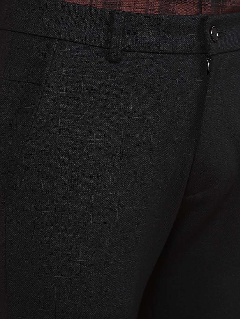 men mid rise solid flat front casual trouser - 21716336 -  Standard Image - 5