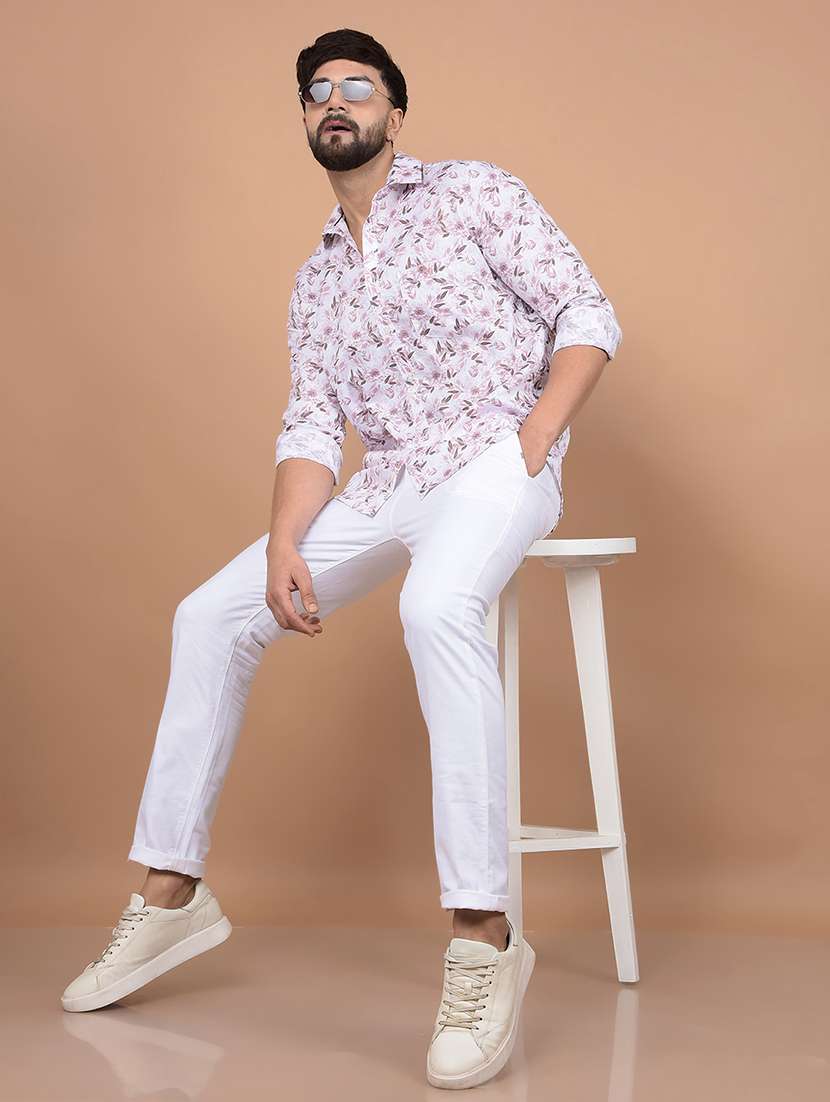 men mid rise solid chinos - 21716348 -  Standard Image - 5