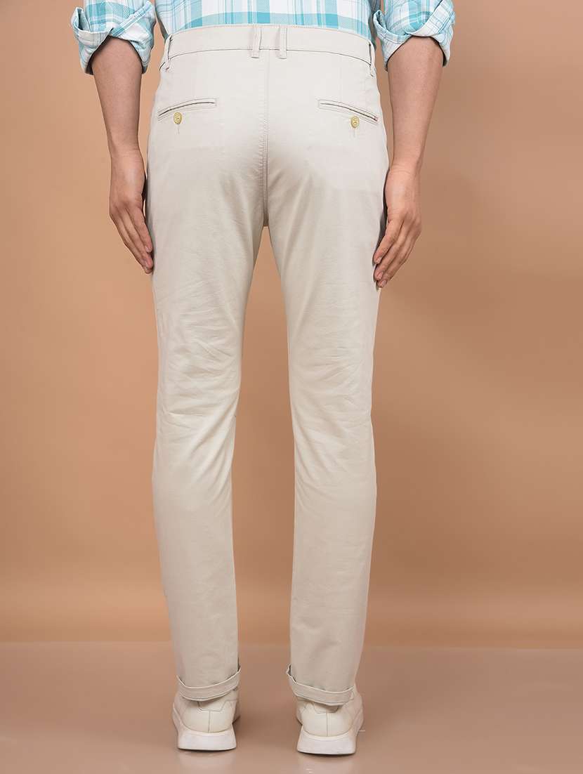 men mid rise solid chinos - 21716349 -  Standard Image - 3