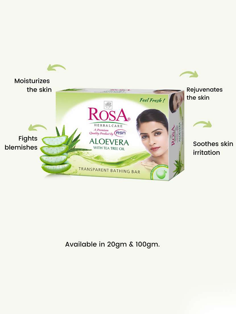 rosa transparent aloevera and peach & olive gel soap i skin conditioners for moisturized skin i bathing bar i pack 6 *100g each - 21716369 -  Standard Image - 3