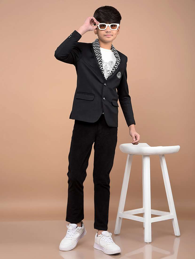 Boys Printed Long Sleeves Single Breasted Blazer - 21716449 -  Standard Image - 3