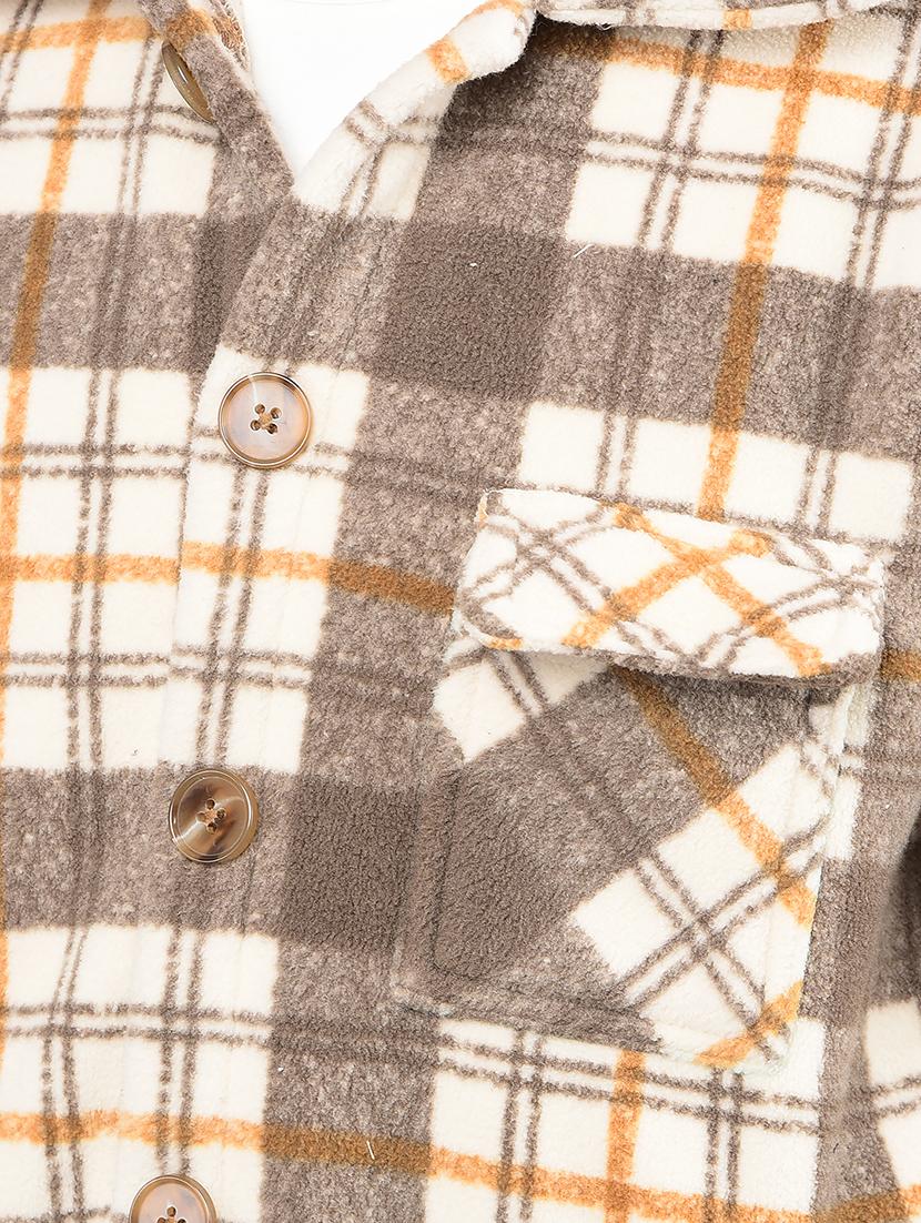 boys long sleeves checkered shacket - 21716457 - Standard Image - 5