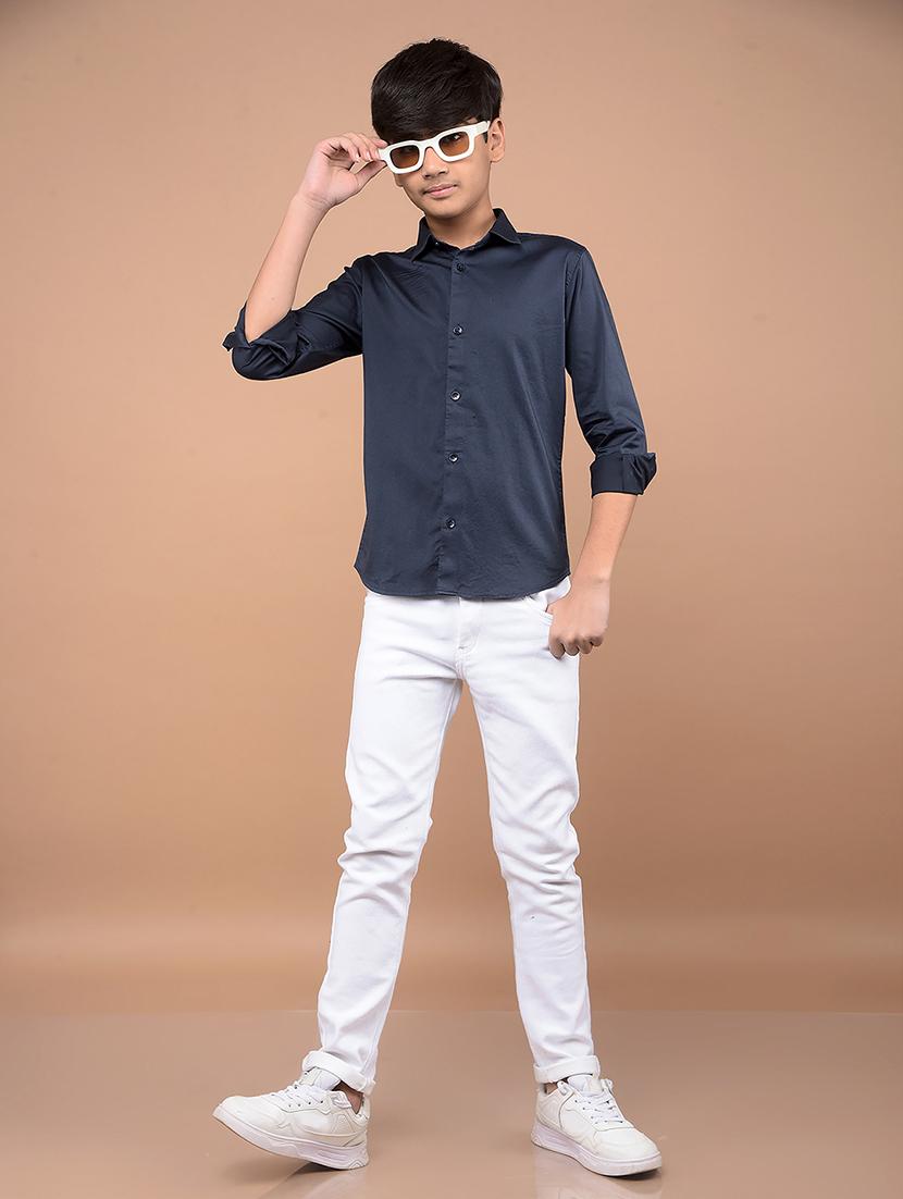 boys long sleeves solid shirt - 21716460 - Standard Image - 5