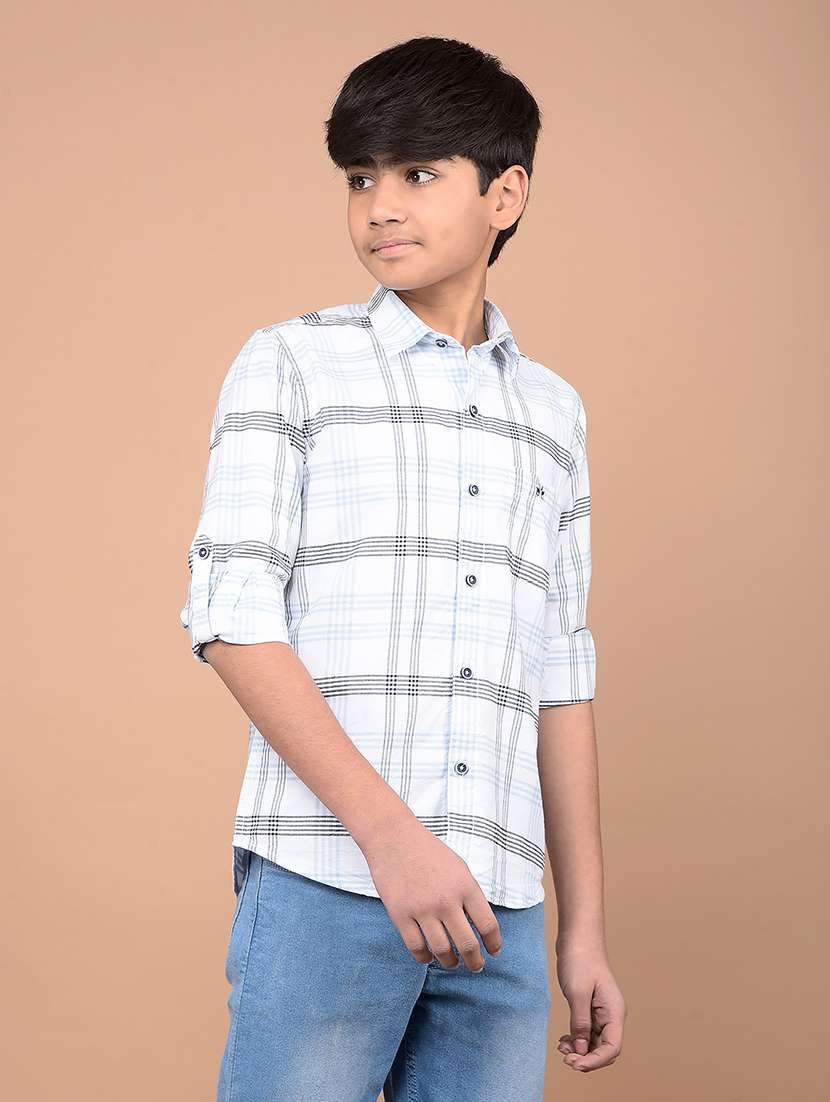 boys long sleeves checkered shirt