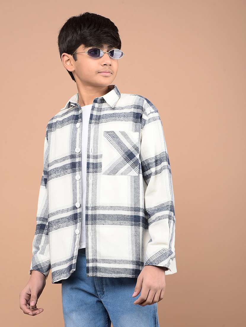 boys long sleeves checkered shirt