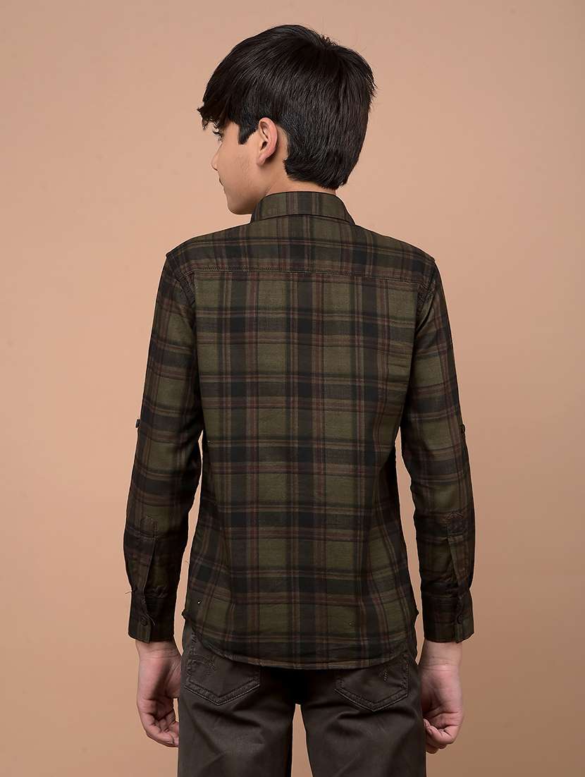 boys long sleeves checkered shirt - 21716464 -  Standard Image - 3