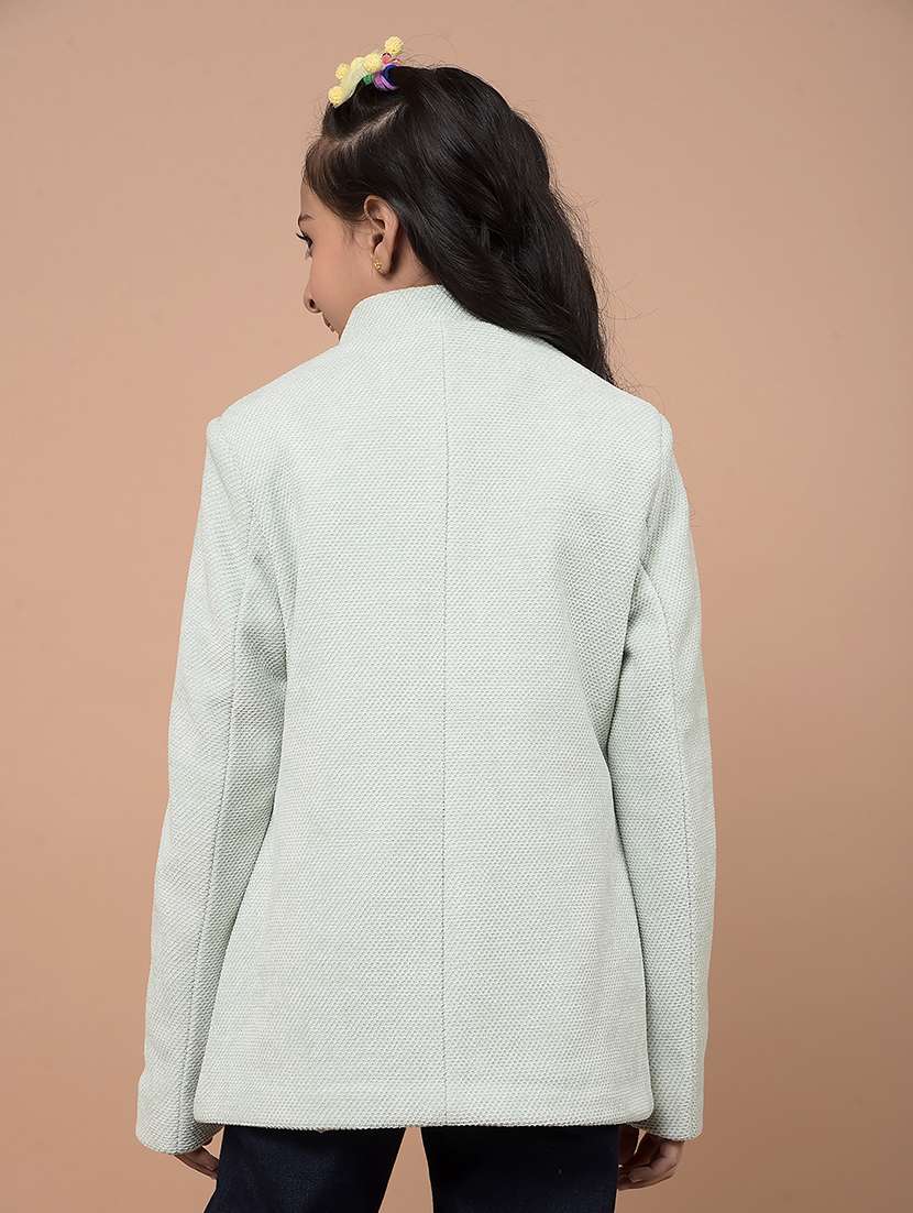 girls long sleeves solid regular coat - 21716469 -  Standard Image - 3