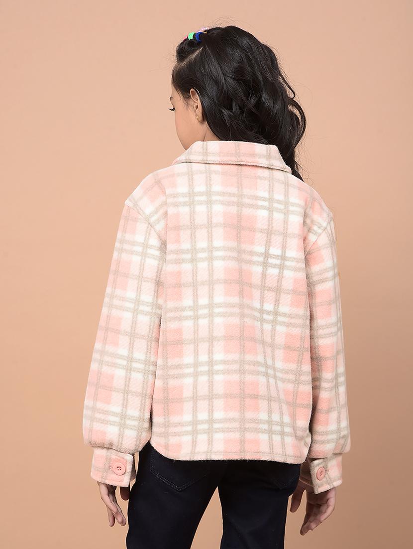 girls long sleeves checkered regular jacket - 21716472 - Standard Image - 3