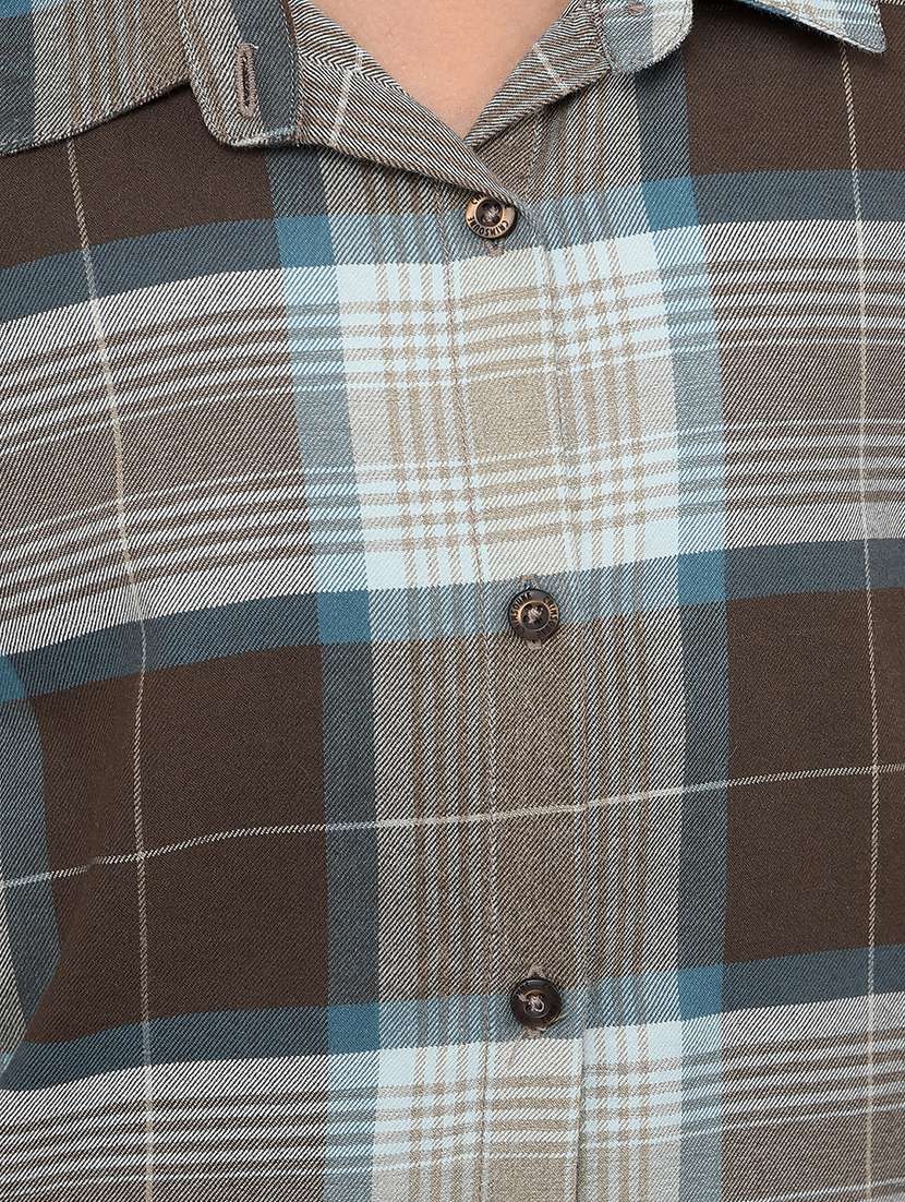 girls long sleeves checkered shirt - 21716476 -  Standard Image - 5