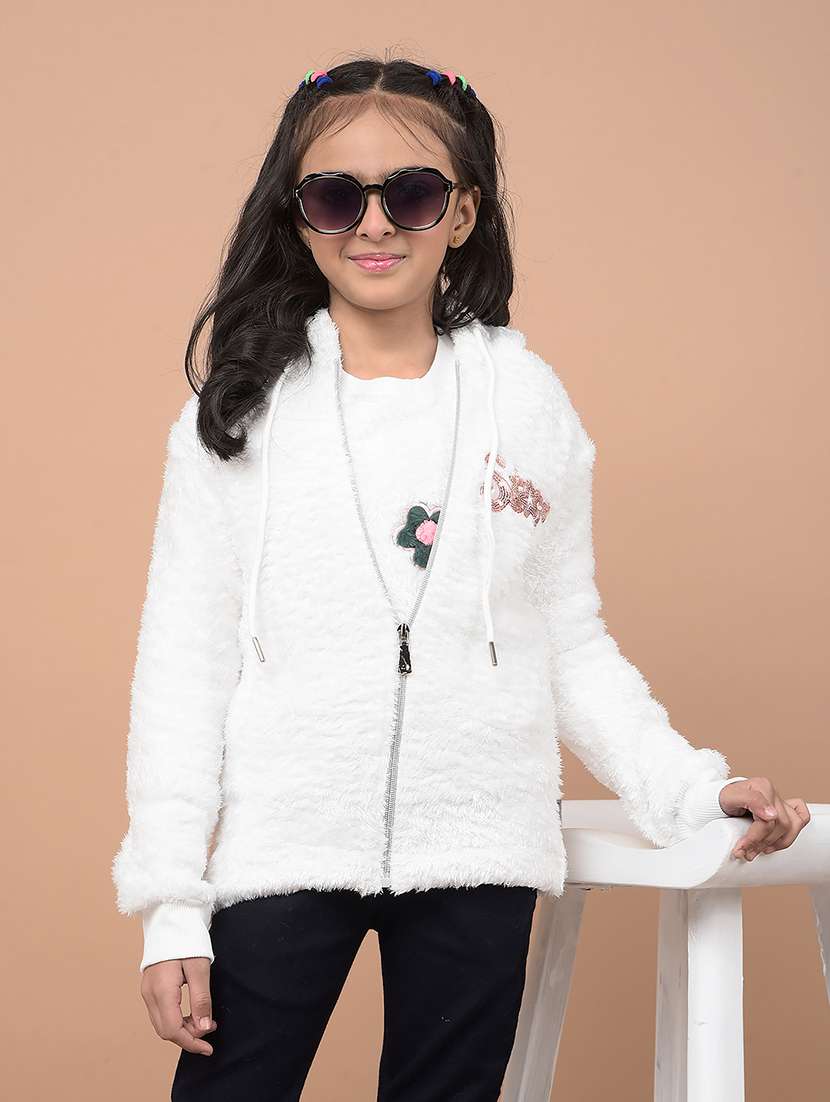 girls long sleeves plain sweatshirt - 21716480 -  Standard Image - 3
