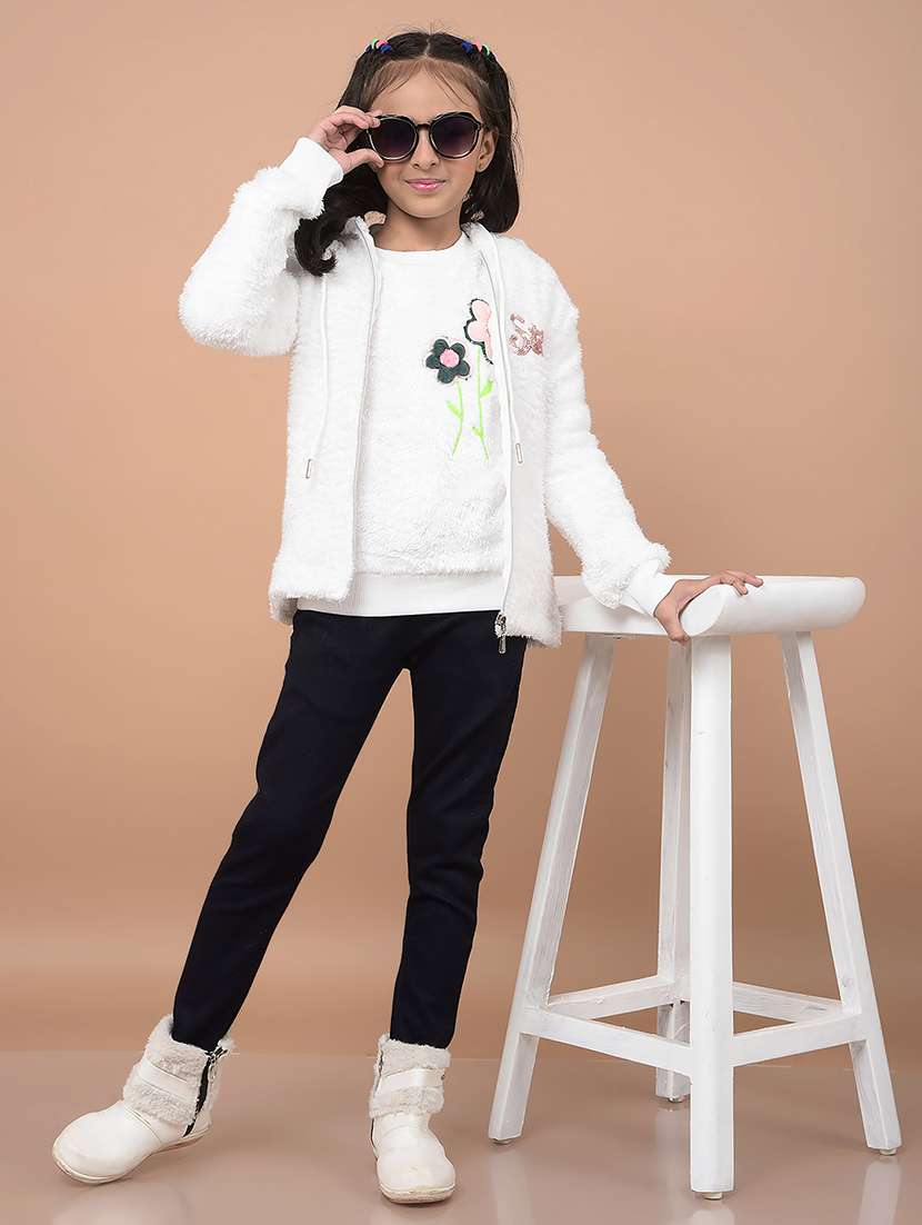 girls long sleeves plain sweatshirt - 21716480 -  Standard Image - 5