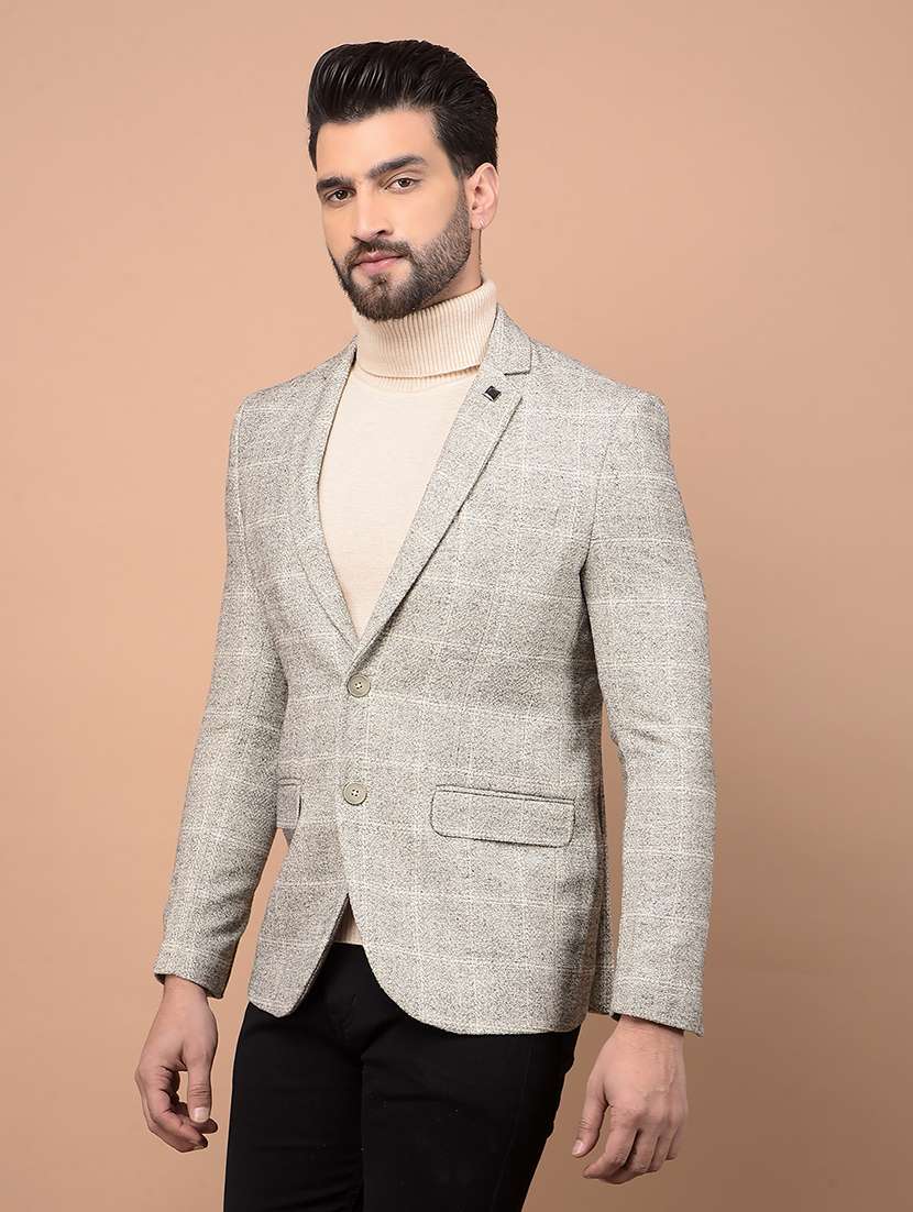 men single breasted formal blazer