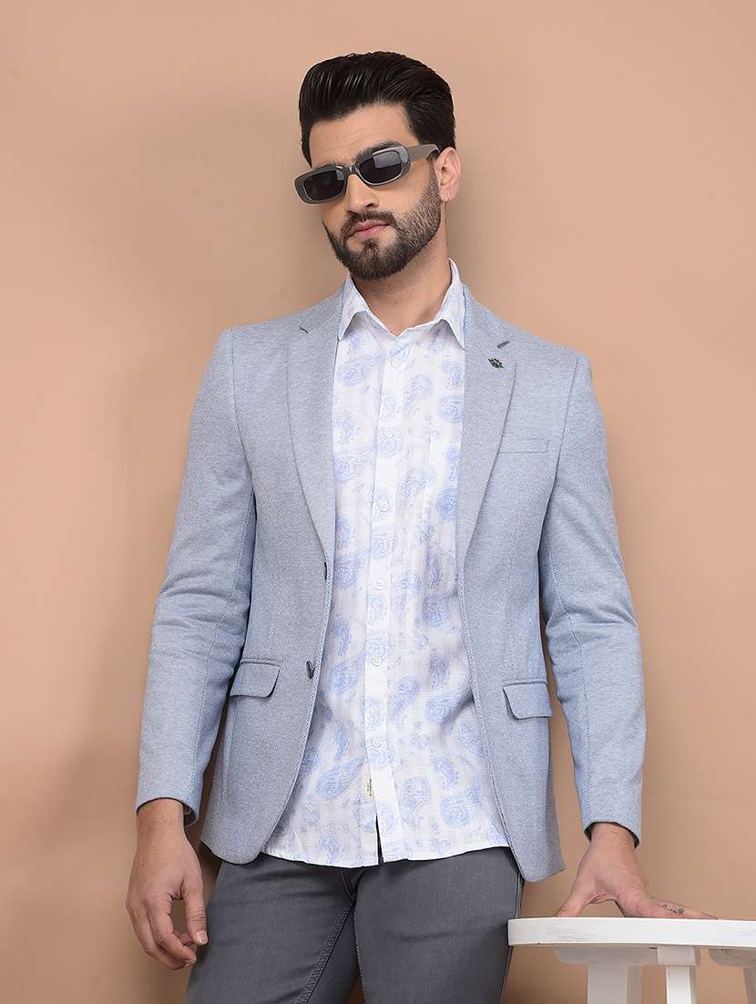 men single breasted formal blazer