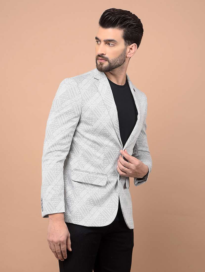 men single breasted formal blazer